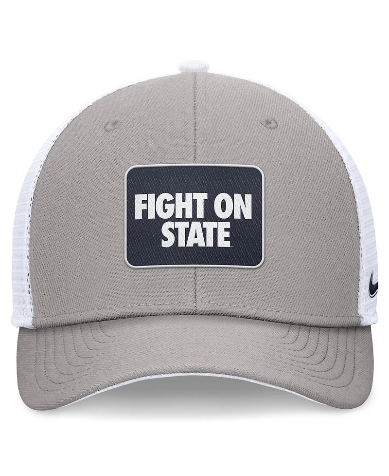 Nike Men's Gray/White Penn State Nittany Lions Local Trucker Adjustable Hat