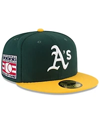 New Era Men's Green/Gold Oakland Athletics National Baseball Hall of Fame 59FIFTY Fitted Hat