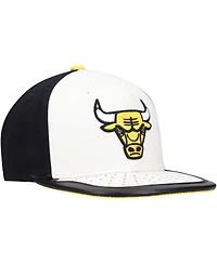 Mitchell & Ness Men's White/Yellow Chicago Bulls Day One Snapback Hat