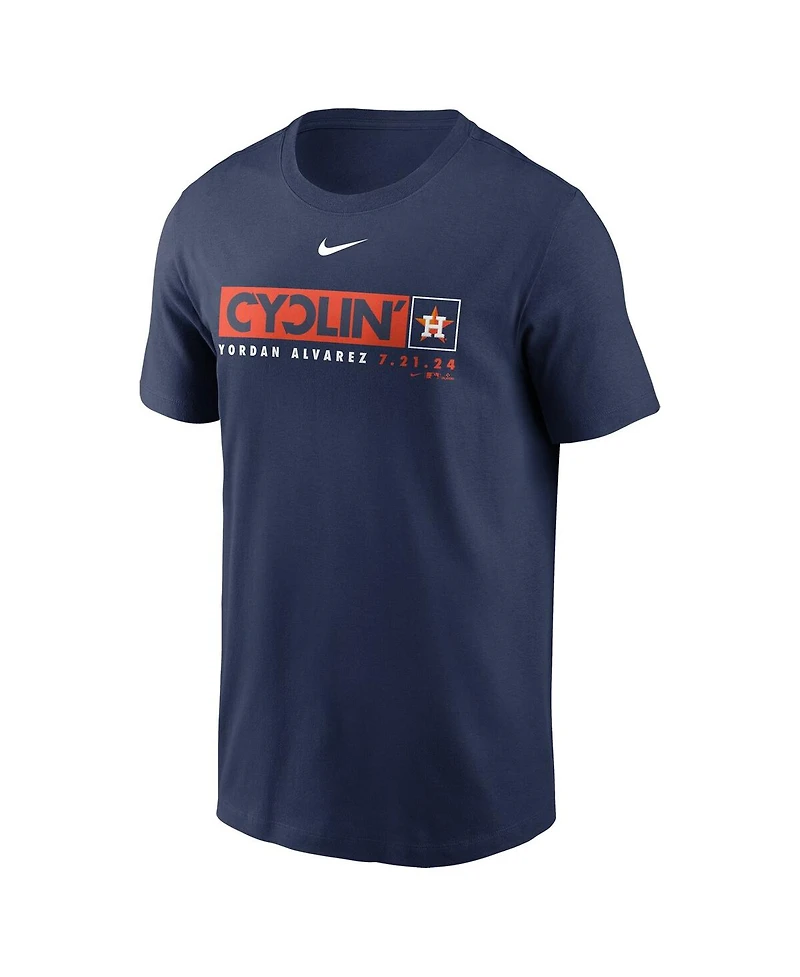 Nike Men's Yordan Alvarez Navy Houston Astros Hit For The Cycle T-Shirt