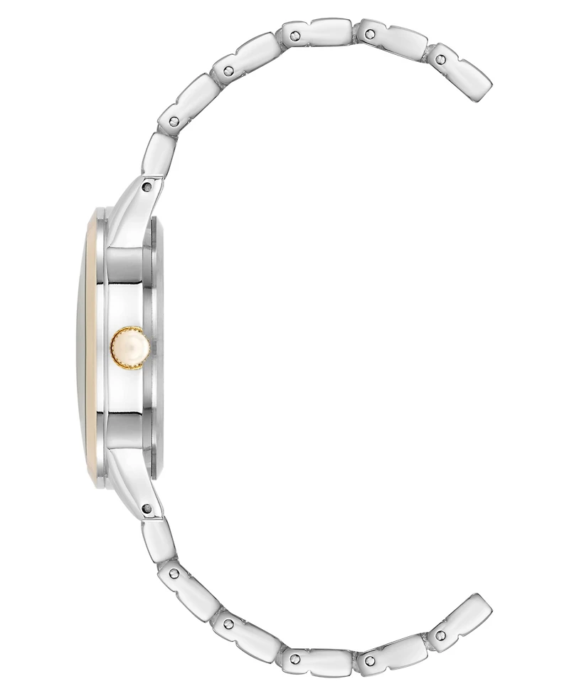 Anne Klein Women's Quartz Signature Round Roman Numeral Two-Tone Alloy Metal Watch, 29mm