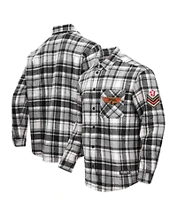 Freeze Max Men's Snoopy Black Peanuts Top Dog Flannel Button-Up Shirt