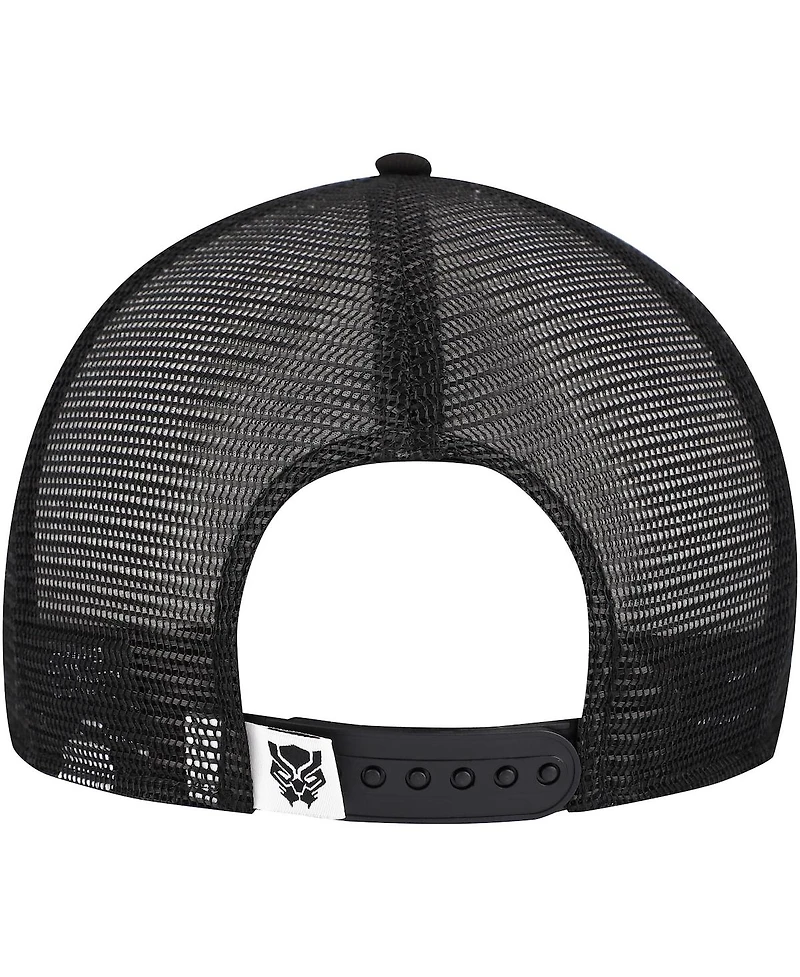 New Era Men's Black Black Panther 9FIFTY Snapback Trucker Hat