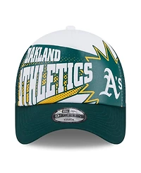 New Era Big Boys and Girls Green Oakland Athletics Boom 9FORTY Adjustable Hat