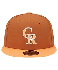 New Era Men's Brown Colorado Rockies Spring Color Two-Tone 9FIFTY Snapback Hat