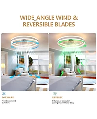 Streamdale Ceiling Fan with Lights Dimmable Led
