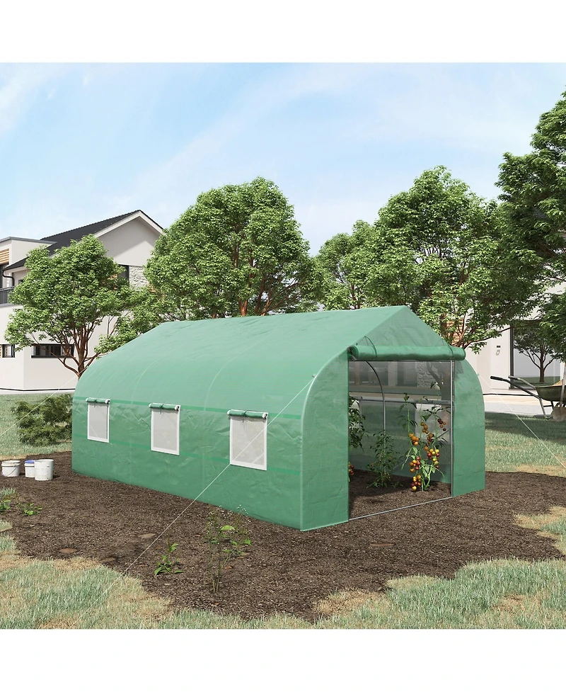 Walk-in Greenhouse w/Mesh Door, Windows (11.5'x10'x7')