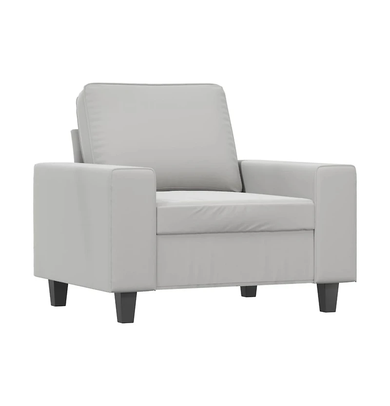 vidaXL Sofa Chair Light Gray 23.6" Microfiber Fabric