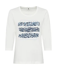 Olsen Women's Placement Animal Print Tee