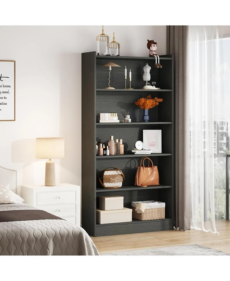 Tribesigns 78-inch Tall Bookcase, Modern 7-Tier White Library Bookshelf with Storage Shelves, Large Open Bookcases Wood Display Shelving Unit
