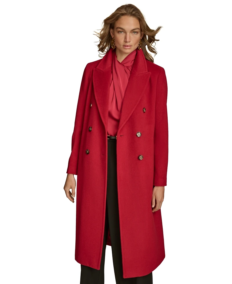 Donna Karan New York Women's Double-Breasted Reefer Coat