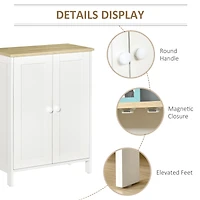 Simplie Fun White Double Door Storage Cabinet