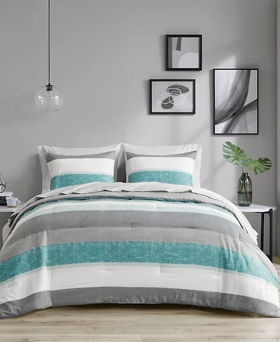 Madison Park Essentials Jaxon Wide Stripe 7-Pc. Comforter Set