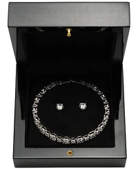 Givenchy Cubic Zirconia Tennis Bracelet & Stud Earrings Set