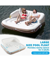 Sugift Inflatable Pool Float Lounge Swimming Raft