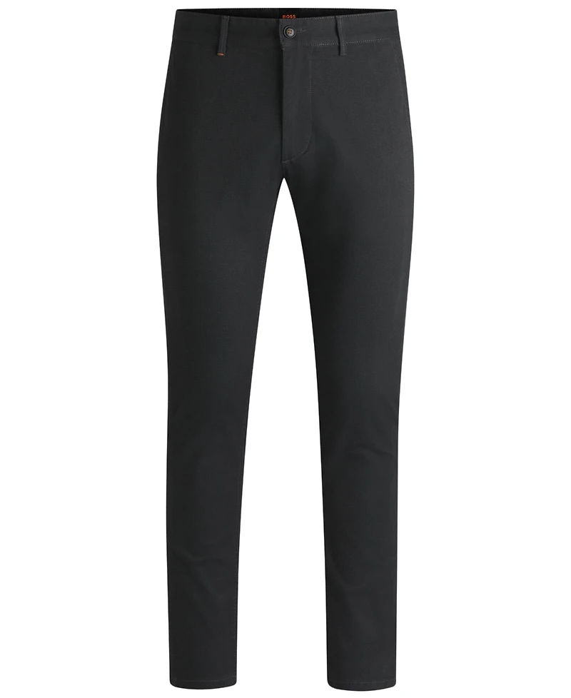 Boss by Hugo Boss Men's Slim-Fit Stretch-Cotton Trousers