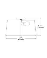 Dainolite 3 Light Trapezoid Flush Mount