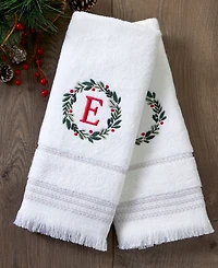Skl Home Wreath Monogram Cotton Hand Towel, 16" x 26"