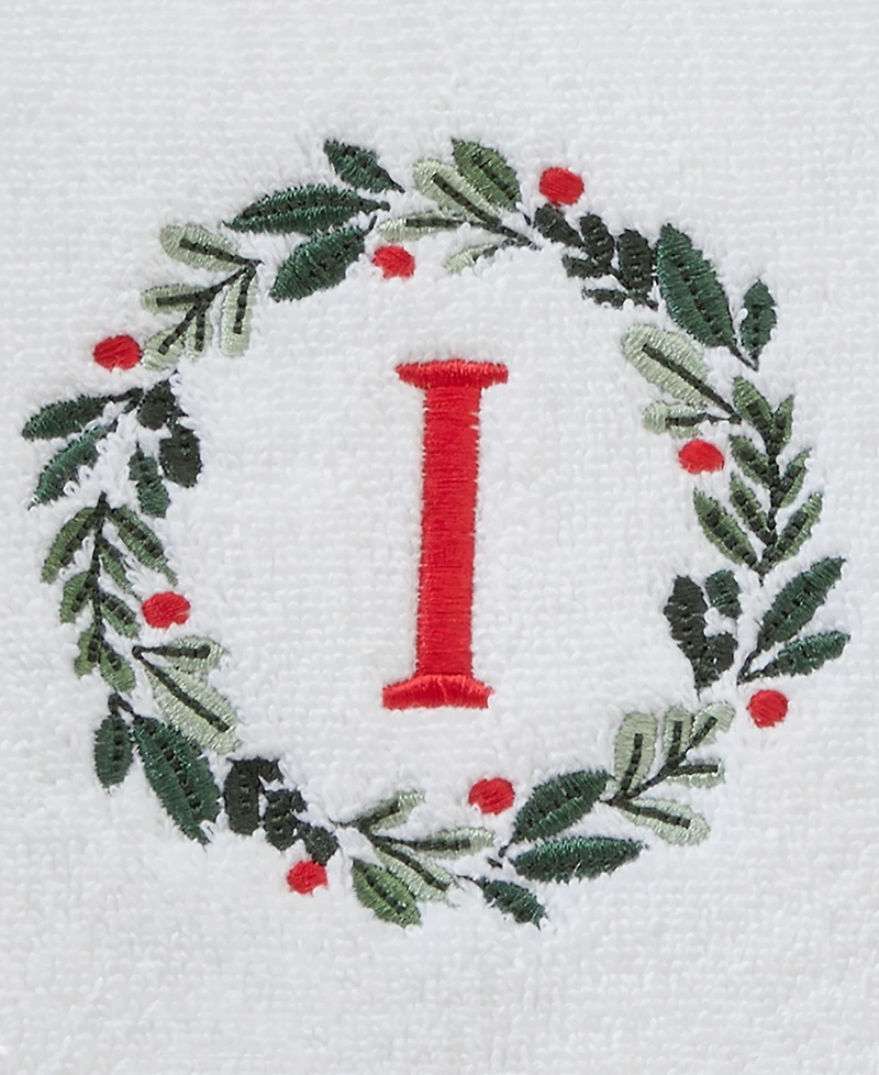 Skl Home Wreath Monogram Cotton Hand Towel, 16" x 26"