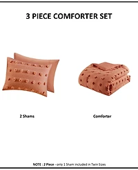 Intelligent Design Lucy Clip Jacquard 3-Piece Comforter Set
