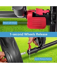 3 Wheel Durable Foldable Steel Golf Cart with Mesh Bag