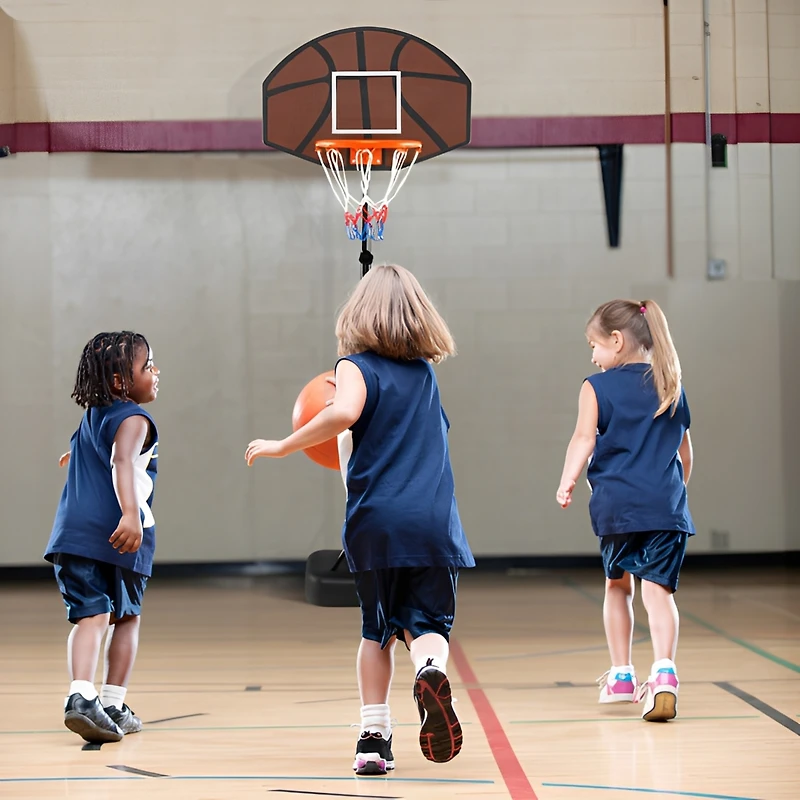 Basketball Hoop 5.6-6.5 Ft Height Adjustable for Kids with Shatterproof Backboard