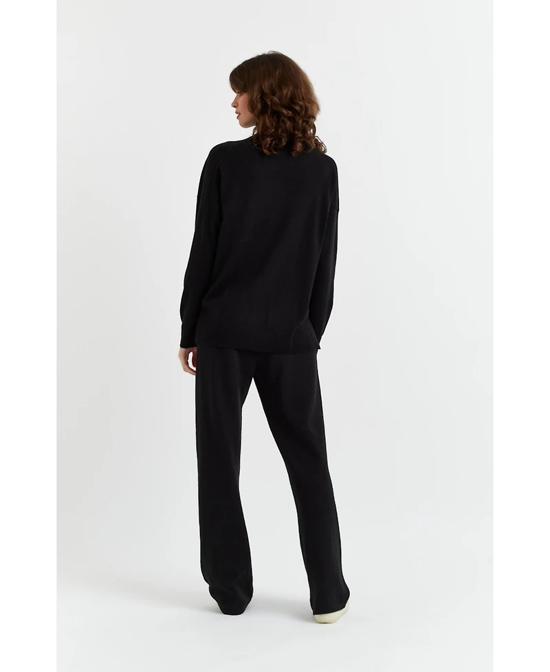 Chinti & Parker Women's Relaxed Roll Neck Wool Cashmere Sweater