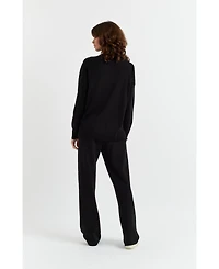 Chinti & Parker Women's Relaxed Roll Neck Wool Cashmere Sweater