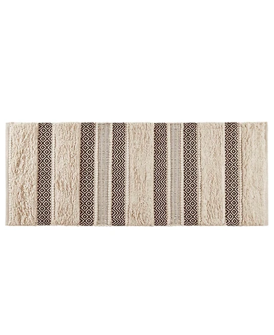 Ink+Ivy Asher Woven Texture Stripe Bath Rug, 22" x 58"