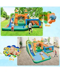 Vebreda Kids Inflatable Water Slide for Yard Lawn with 735W Blower