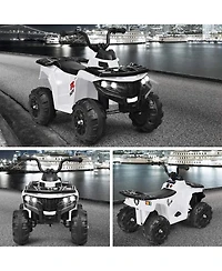 6V Battery Powered Kids Electric Ride on Atv-White