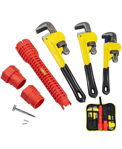 Kotto Heavy Duty Adjustable Pipe Wrench Set with Bag