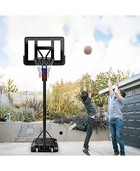 Vebreda Portable Basketball Hoop with 4.6 to 10 Feet 10-Level Height Adjustable
