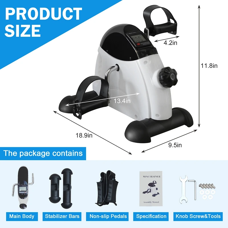 Streamdale Furniture Home Rehabilitation Mini Exercise Bike with Electronic Display