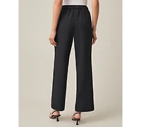 Kasper Women's Pull-On Straight-Leg Pants
