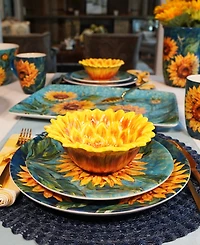 Certified International Golden Sunflowers Pitcher