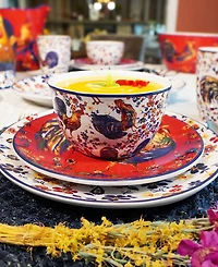 Certified International Morning Rooster Set of 4 Dinner Plates