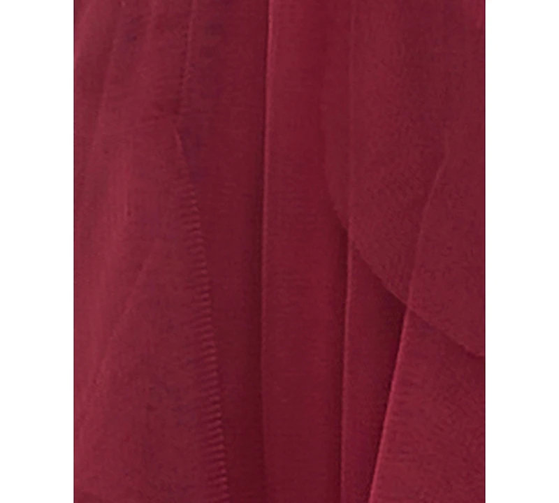 pear culture Juniors' Surplice-Neck Ruffle-Skirt Dress