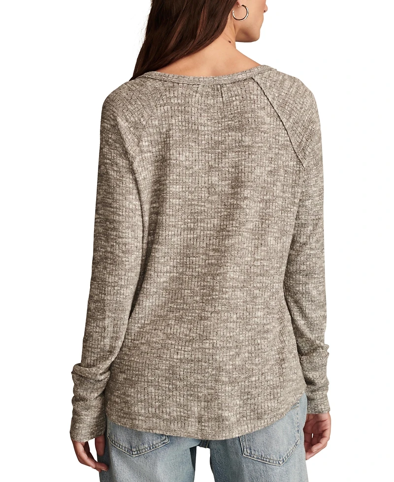 Lucky Brand Women's Cloud Henley Top