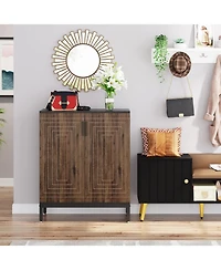 Tribesigns Shoe Cabinet with Doors, 20 Pairs Entryway Shoe Storage Cabinet with Shelves, 5-Tier Modern Free Standing Shoe Racks Storage Organizer for