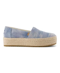 Toms Women's Valencia Novelty Denim Platform Espadrilles