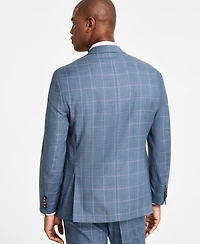 Tayion Collection Men's Classic Fit Plaid Suit Jacket