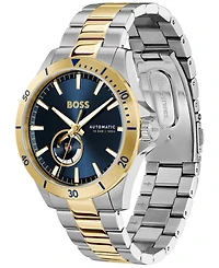 Hugo Boss Men's Troper Auto Mech-Automatic Two-Tone Stainless Steel Watch 43mm
