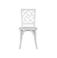 Merrick Lane Mara Solid Wood Dining Chair With Stackable Design, Ornate Seat Back Accenting, And Elegant Finish