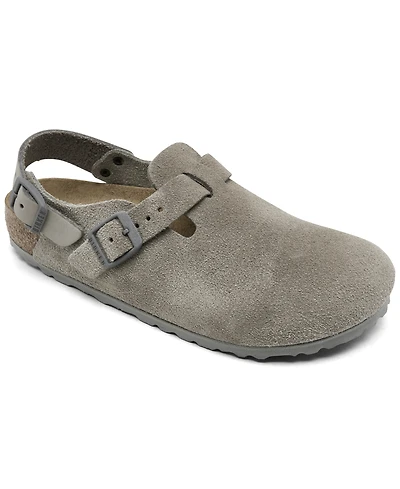 Birkenstock Women's Tokio Birkibuc Clogs from Finish Line
