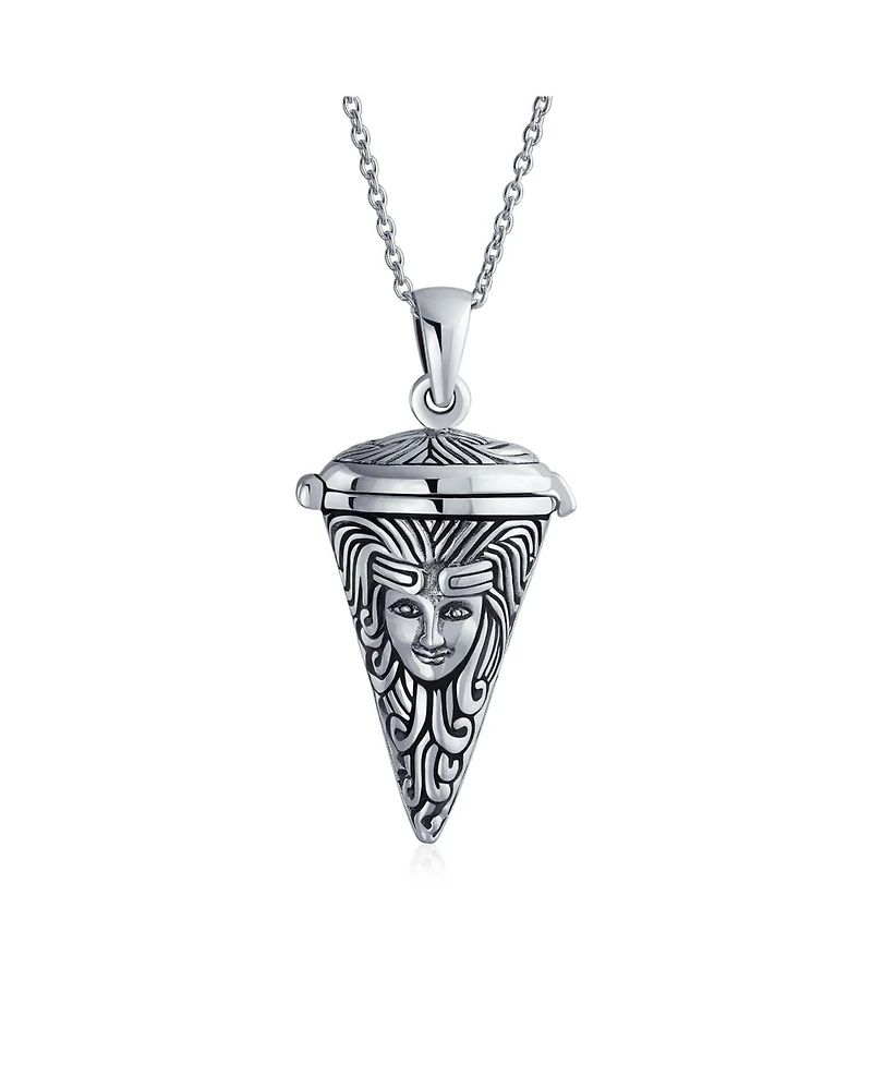 Bling Jewelry Momenta Holder Goddess Deity Angel Protector Of Mother Earth Nature Environment Pendulum Urn Locket Sterling Silver