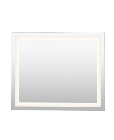 Jonathan Y Remy Rectangular Frameless Anti-Fog Aluminum Front Lit Tri Color Led Bathroom Vanity Mirror with Smart Touch Control