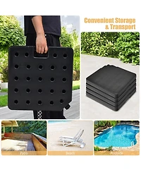 Skonyon 4 Pieces 13L Cantilever Offset Patio Umbrella Base with Easy-Fill Spouts