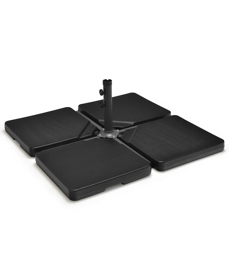Skonyon 4 Pieces 13L Cantilever Offset Patio Umbrella Base with Easy-Fill Spouts