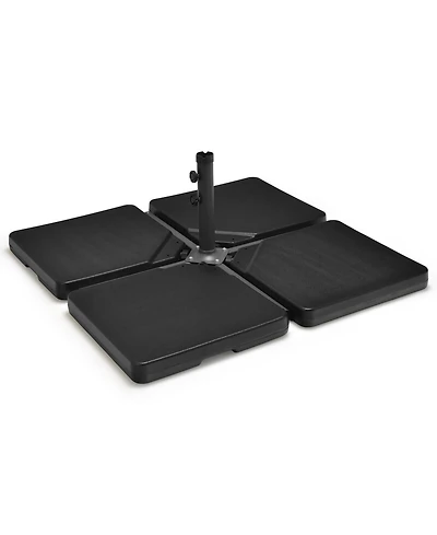 Skonyon 4 Pieces 13L Cantilever Offset Patio Umbrella Base with Easy-Fill Spouts